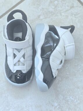 Jordan Baby High-Top Sneakers in White and Black